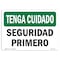 Signmission OSHA BE CAREFUL Sign, Spanish, 14in X 10in Decal, 14" W, 10" H, Landscape, Spanish OS-BC-D-1014-L-10045 - alternate 1